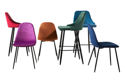 Velluto - sgabello velluto verde