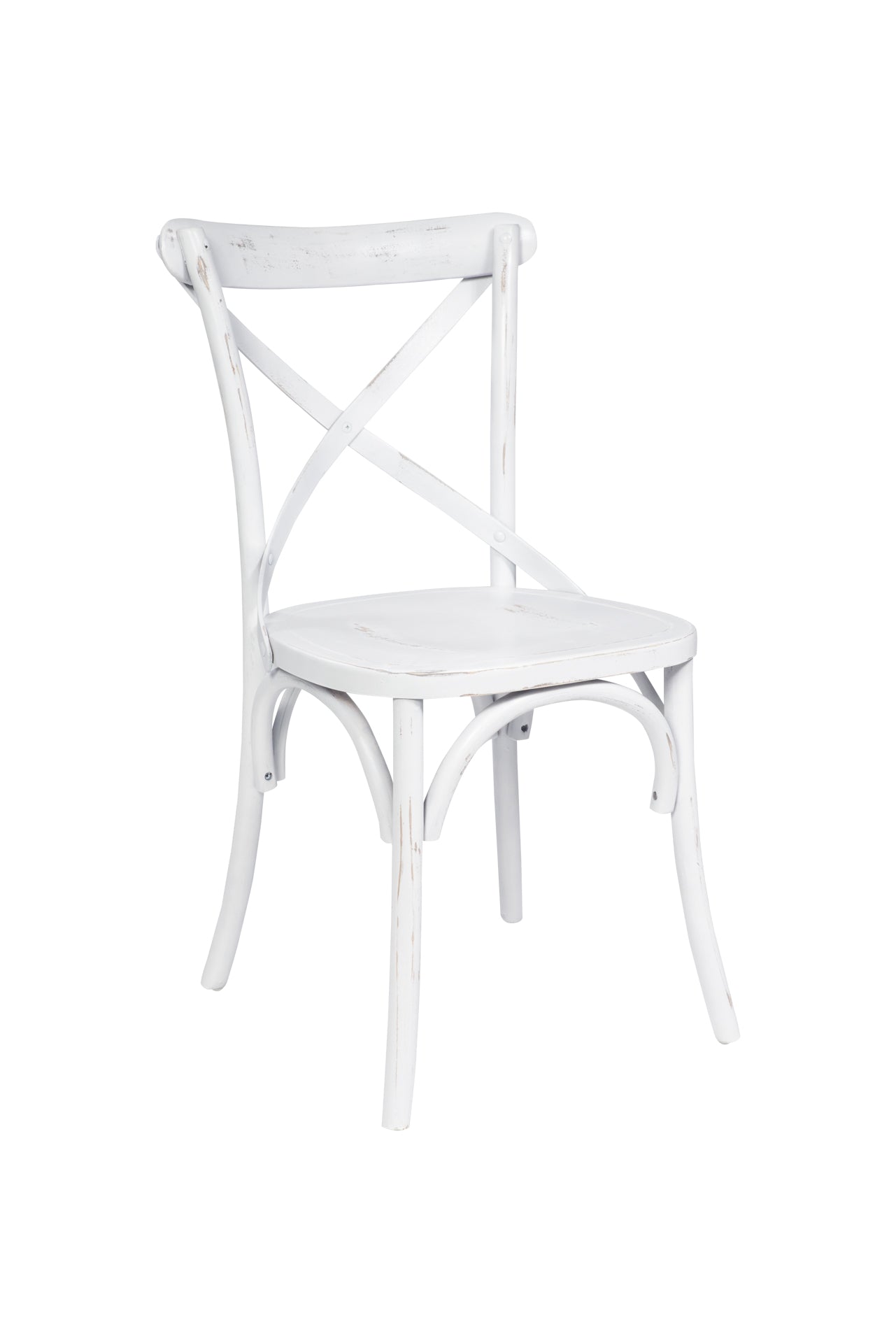 Sedia legno bianca intrecciato legno