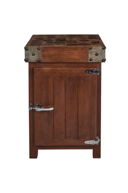 Macelleria - credenza piccola tagliere con 1 sportello in legno