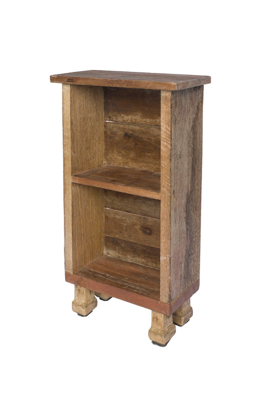 Piccola libreria 2 ripiani in legno