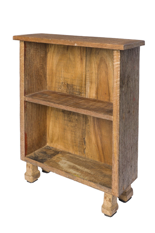 Piccola libreria 2 ripiani in legno