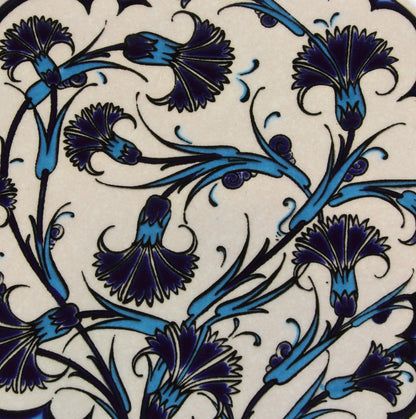 Sottopentola rotondo decoro a mano in ceramica