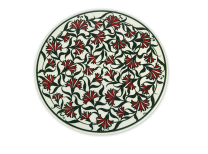 Sottopentola rotondo decoro a mano in ceramica