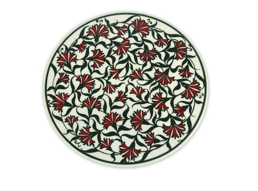 Sottopentola rotondo decoro a mano in ceramica