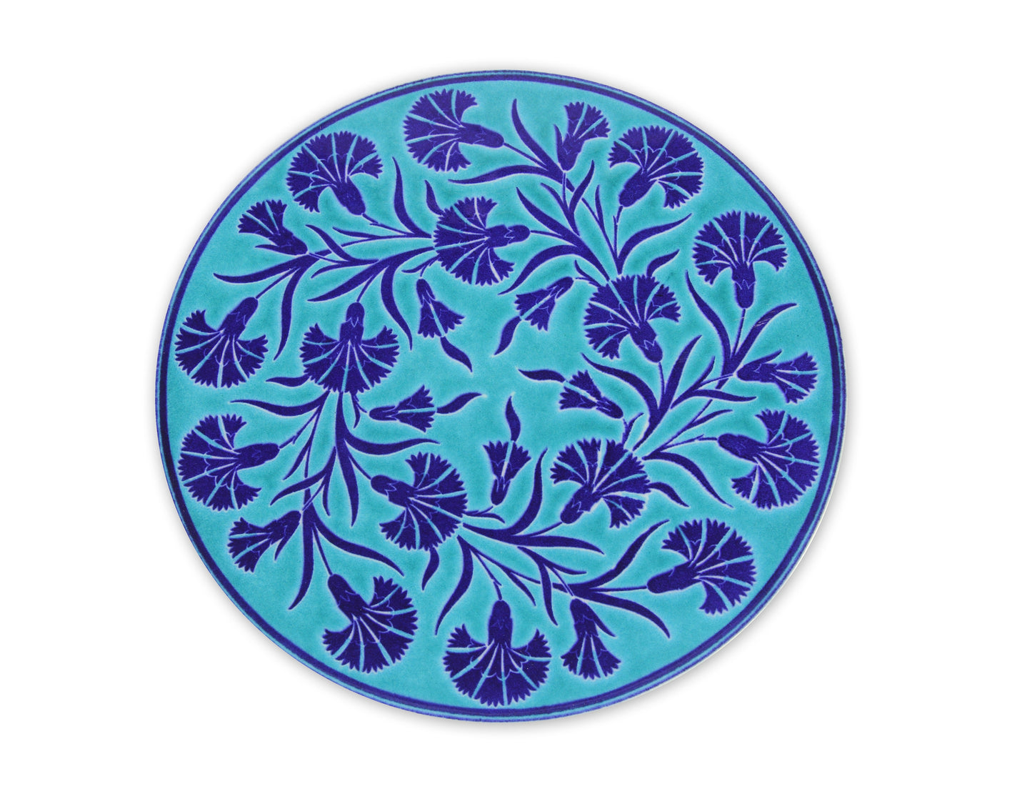 Sottopentola rotondo decoro a mano in ceramica