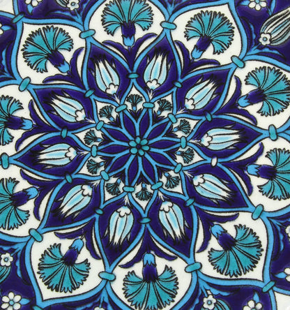 Sottopentola smerlato decoro a mano in ceramica