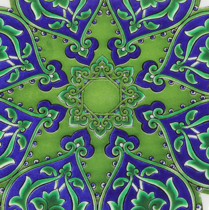 Sottopentola smerlato decoro a mano in ceramica