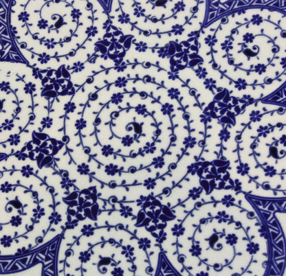 Sottopentola smerlato decoro a mano in ceramica