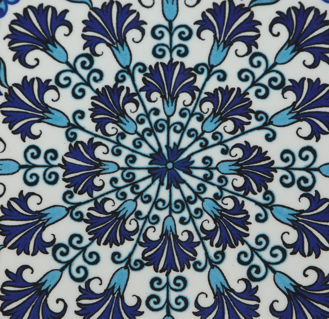 Sottopentola smerlato decoro a mano in ceramica