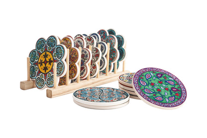 Sottopentola smerlato decorato a mano in ceramica