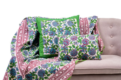 Cetona - mezzero decoro verde 180x270