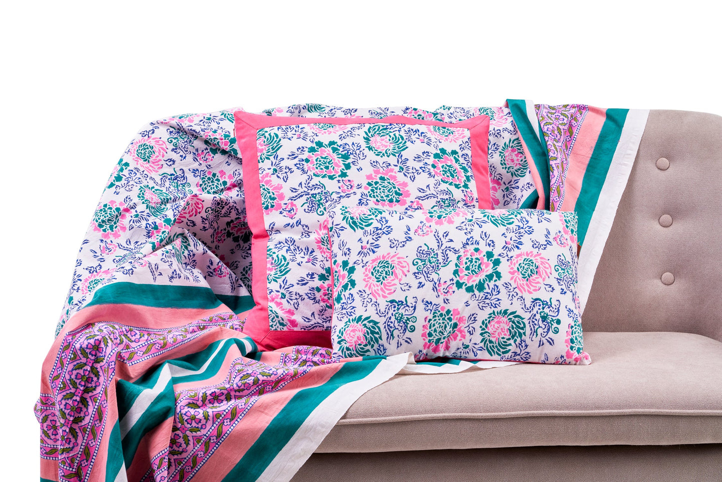 Ventotene - mezzero decoro rosa verde 270x270