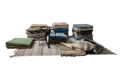 Tappeto fantasia dali blu e bianco 90x150