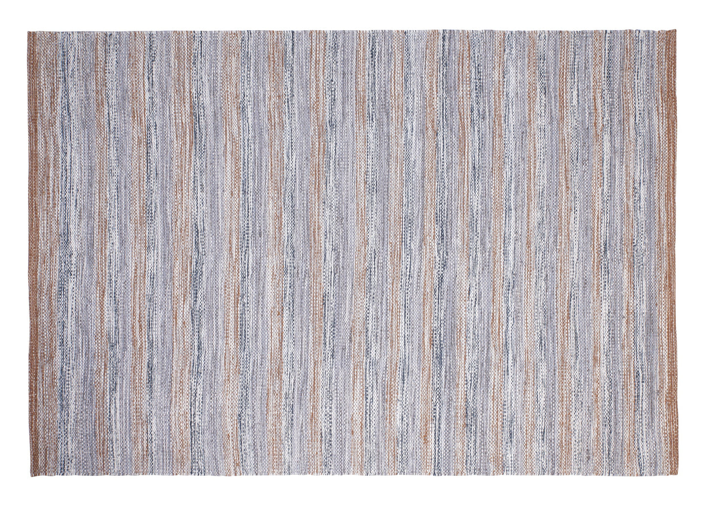 Disegual - tappeto melange' lana e cotone toni marrone/blu