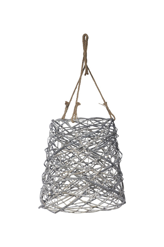 Lampadario cono rattan naturale
