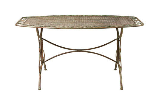 Iron Line - Tavolo Rettangolare da Esterno in Ferro Verde