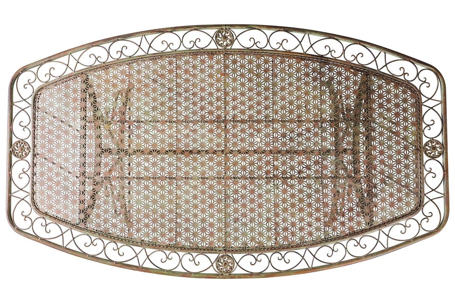 Iron Line - Tavolo Rettangolare da Esterno in Ferro Verde