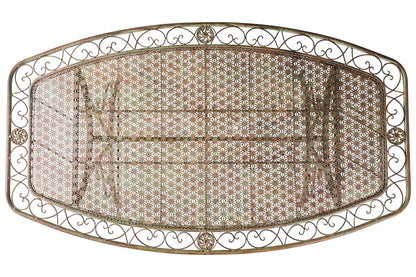 Iron Line - Tavolo Rettangolare da Esterno in Ferro Verde