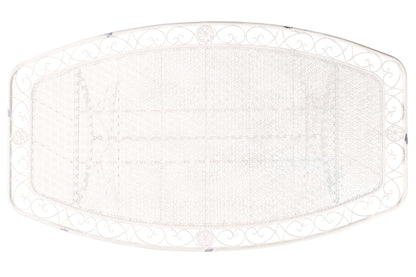 Iron Line - Tavolo Rettangolare da Esterno in Ferro Bianco