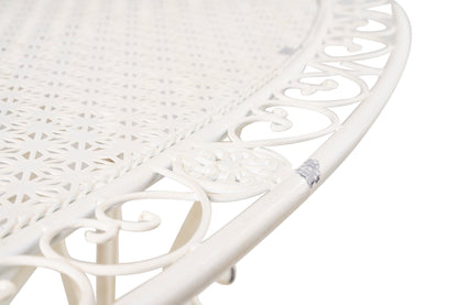 Iron Line - Tavolo Rettangolare da Esterno in Ferro Bianco