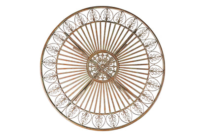 Iron Line - Tavolo Tondo da Esterno in Ferro Verde