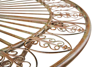 Iron Line - Tavolo Tondo da Esterno in Ferro Verde