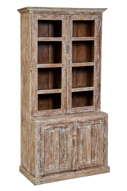 Vetrina legno sbiancata 2 sportelli