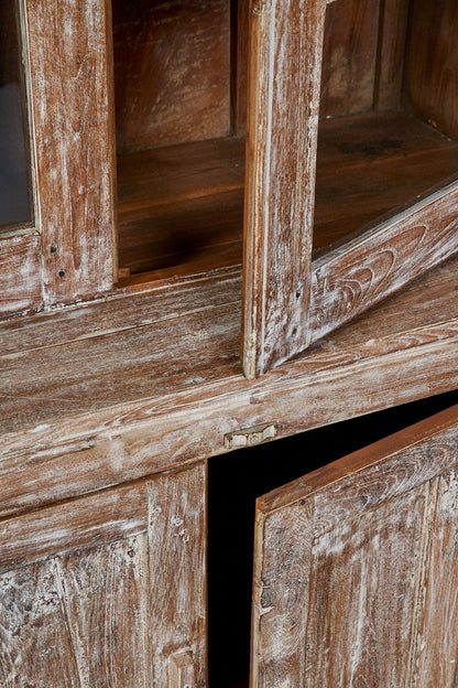 Vetrina legno sbiancata 2 sportelli