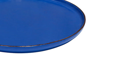 Mediterraneo - vassoio tondo bordo alto - blu