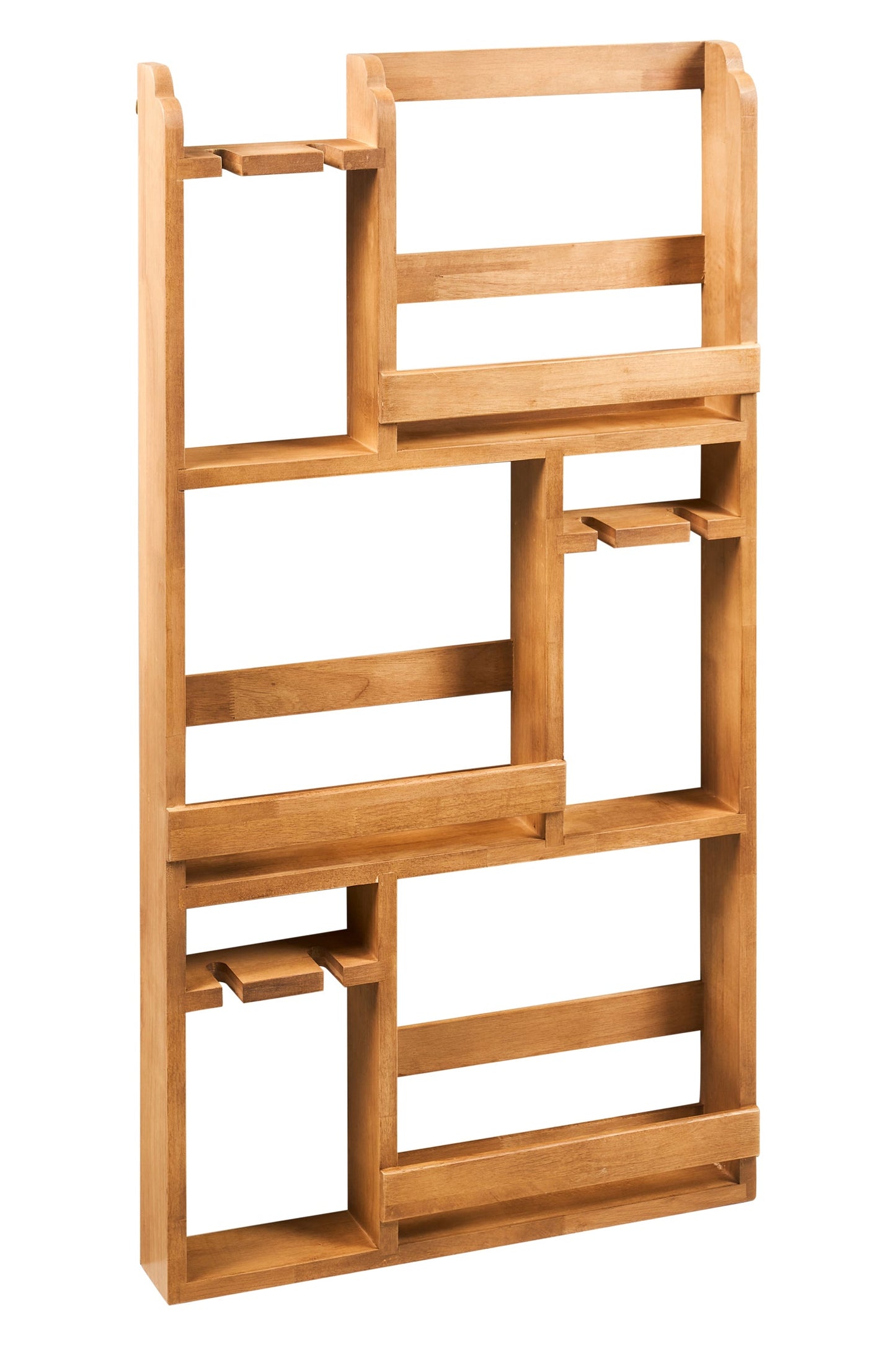 Vino - Scaffalino in Legno Portabottiglie e Bicchieri