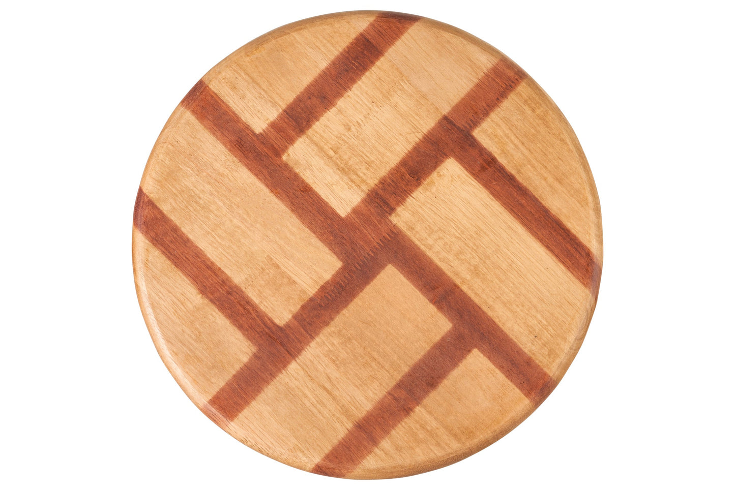 Sgabello - Sgabello Con Seduta Legno Bicol.Gambe Ferro Riv In Legno