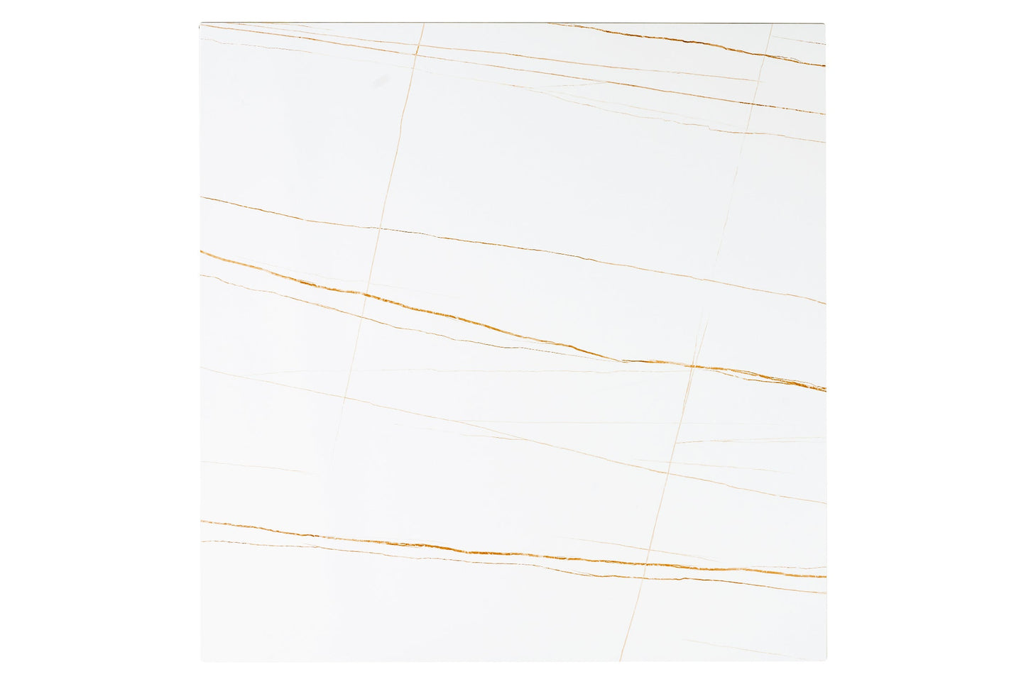 In Out - Tavolo in Pietra Sinterizzata e Alluminio Bianco 80cm