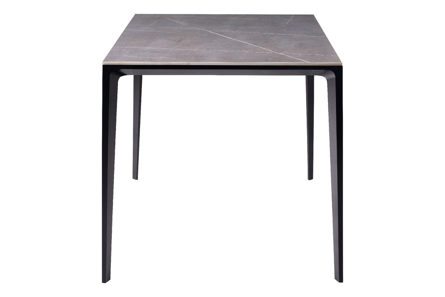 In Out - Tavolo in Pietra Sinterizzata e Alluminio Grigio 80cm