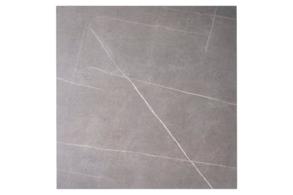 In Out - Tavolo in Pietra Sinterizzata e Alluminio Grigio 80cm