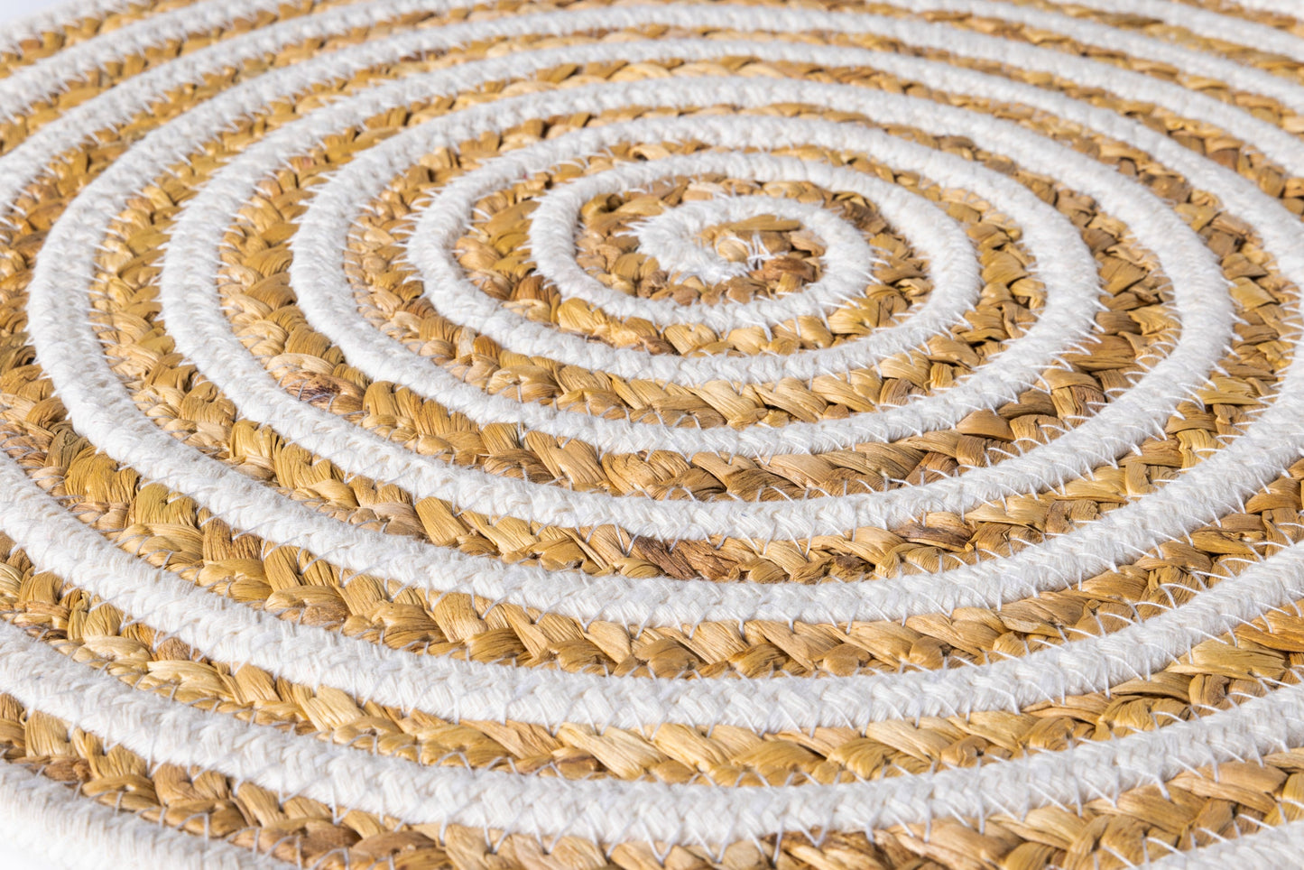 Placemate - Cerchio Naturale E Bianco Set 1/4