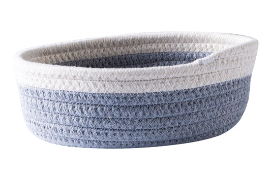 Sapore Di Mare - Cestino Pane Ovale Grigio Bordo Bianco