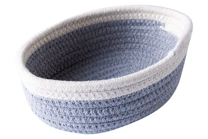 Sapore Di Mare - Cestino Pane Ovale Grigio Bordo Bianco