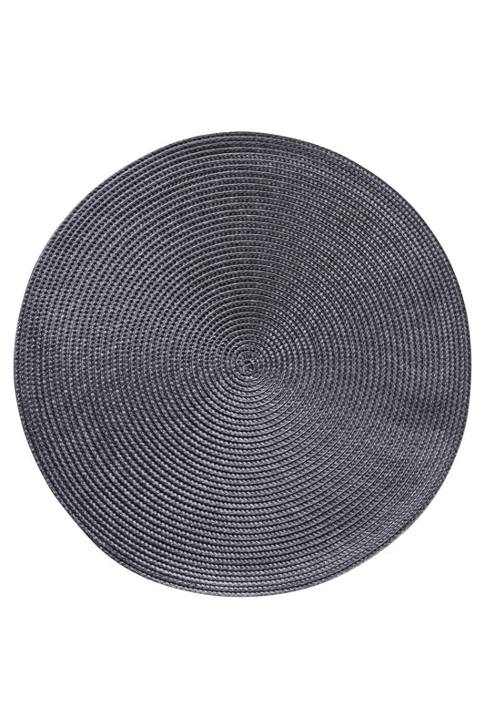 Placemate - Treccina Tondo Set 1/4 Grigio