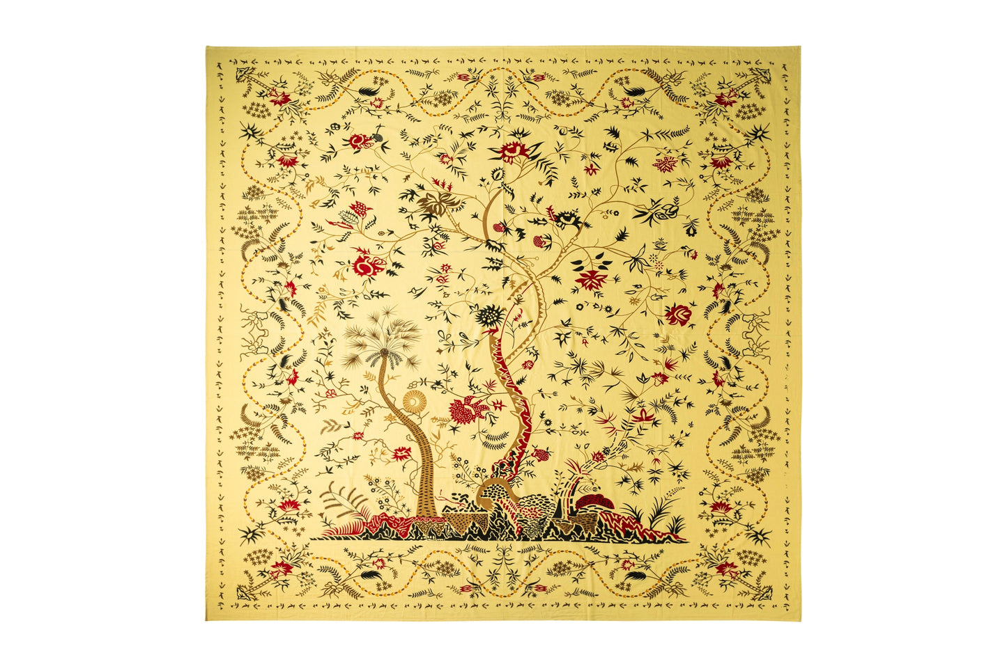 Mezzero in Cotone Albero Della Vita Giallo