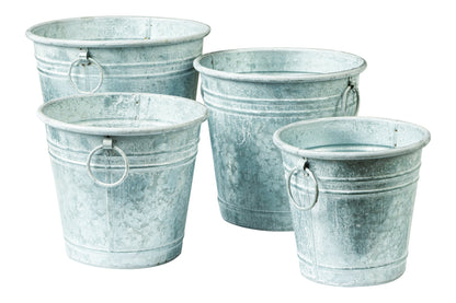 Cache Pot - Portavasi Con Anelli Colore Bianco Wash Set 1/4