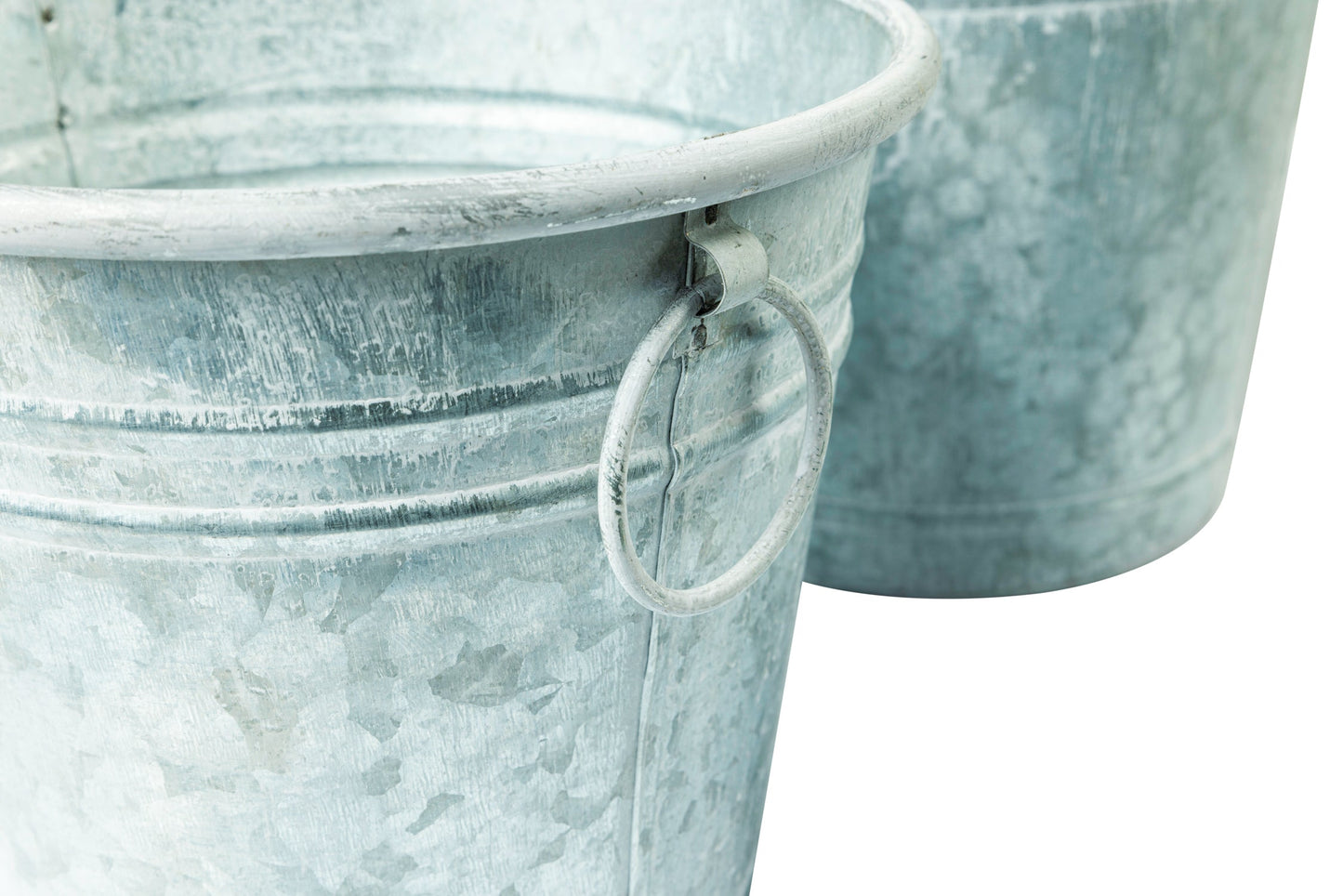 Cache Pot - Portavasi Con Anelli Colore Bianco Wash Set 1/4
