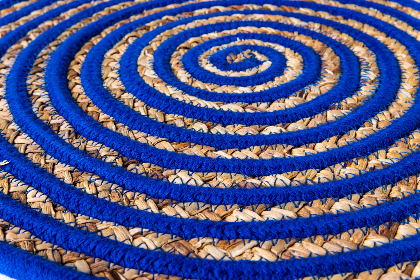 Tovaglietta - Circle Naturale E Blue Set 1/4