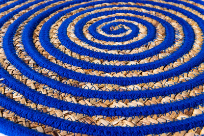 Tovaglietta - Circle Naturale E Blue Set 1/4