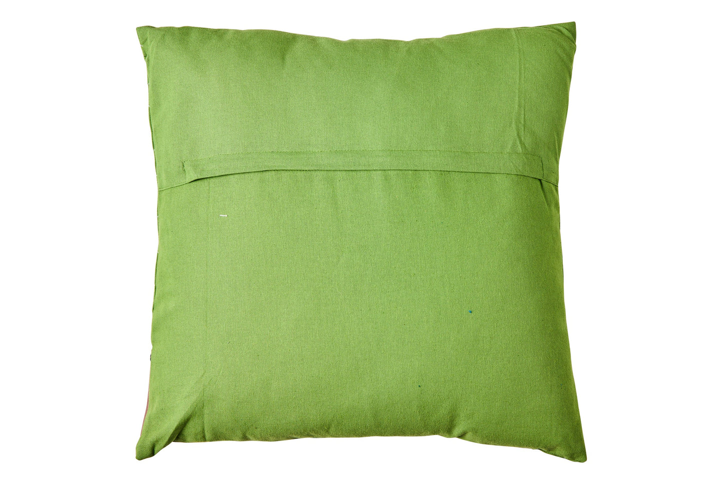 Cuscino Patchwork Verde Con Inserti Similpelle