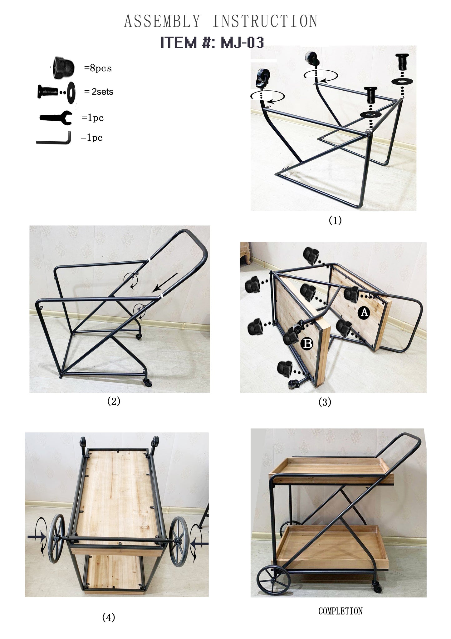 Innovazione - Carrello Doppio Ripiano Smontabile
