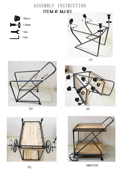 Innovazione - Carrello Doppio Ripiano Smontabile