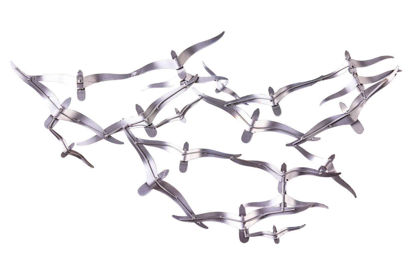 Decorazione - Volo di uccelli d'argento e d'oro