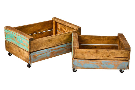 Set 2 Cassette Legno 48cm