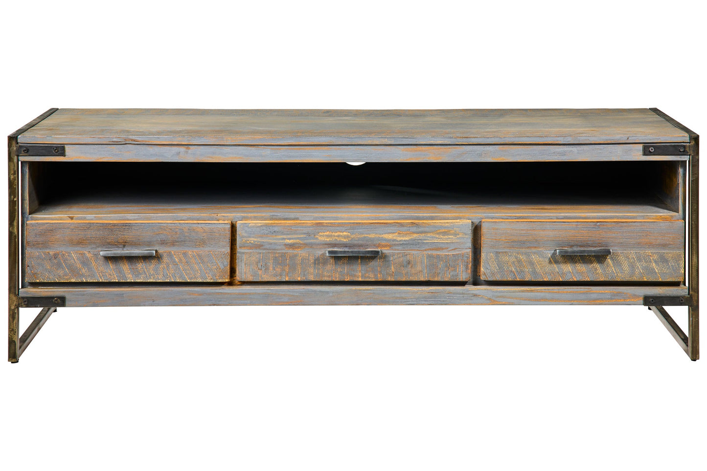 Leicester - Porta Tv 3 Cassetti Grigio