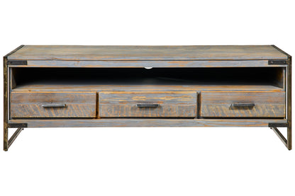 Leicester - Porta Tv 3 Cassetti Grigio